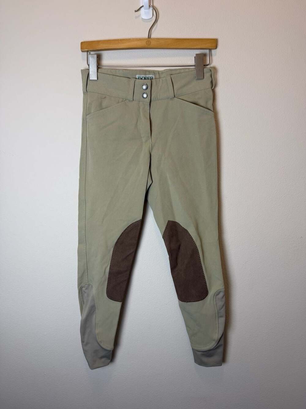 Dover Saddlery Riding Breeches Size 24 Tan Knee Patch